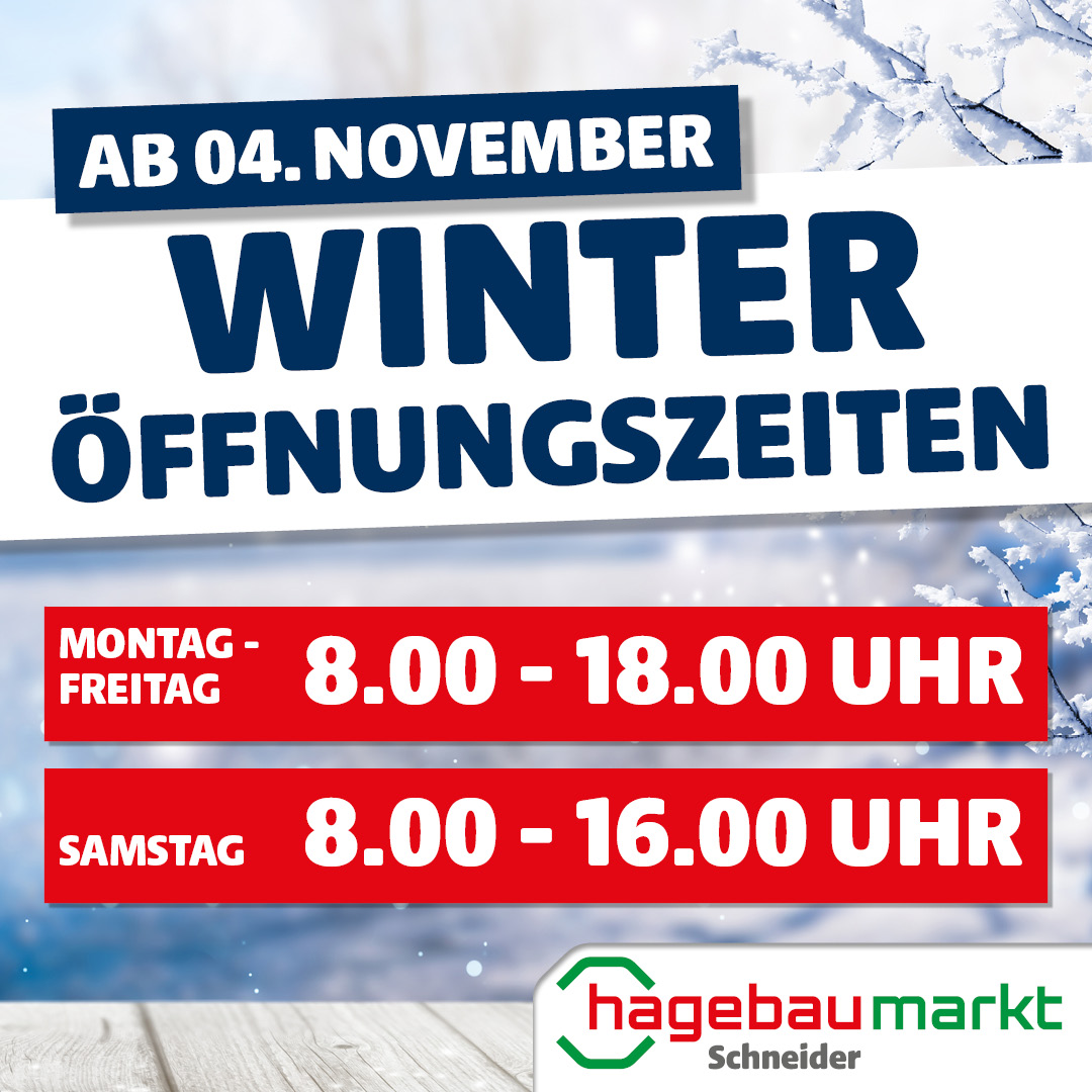 Winter Öffnungszeiten