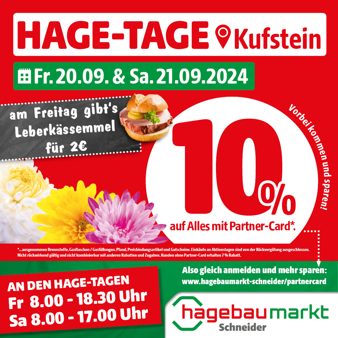 HAGE-TAGE in Kufstein am 20. / 21. September 2024