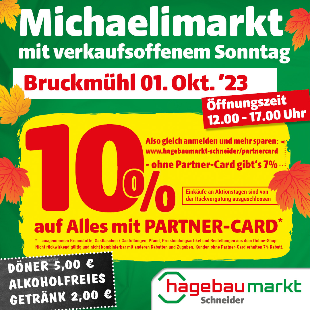 Michaelimarkt mit verkaufsoffenem Sonntag in Bruckmühl am 01. Oktober 2023