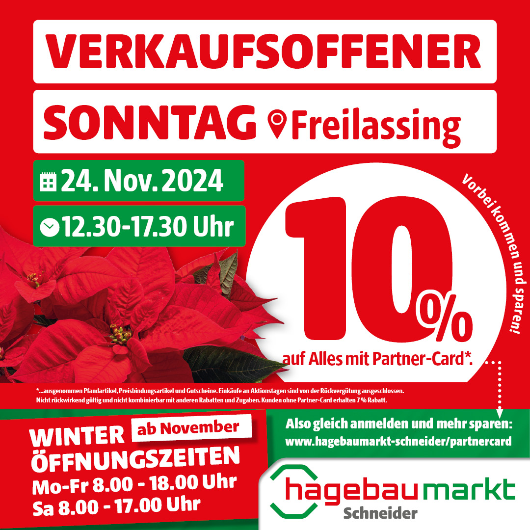 Verkaufsoffener Sonntag in Freilassing am 24. November 2024