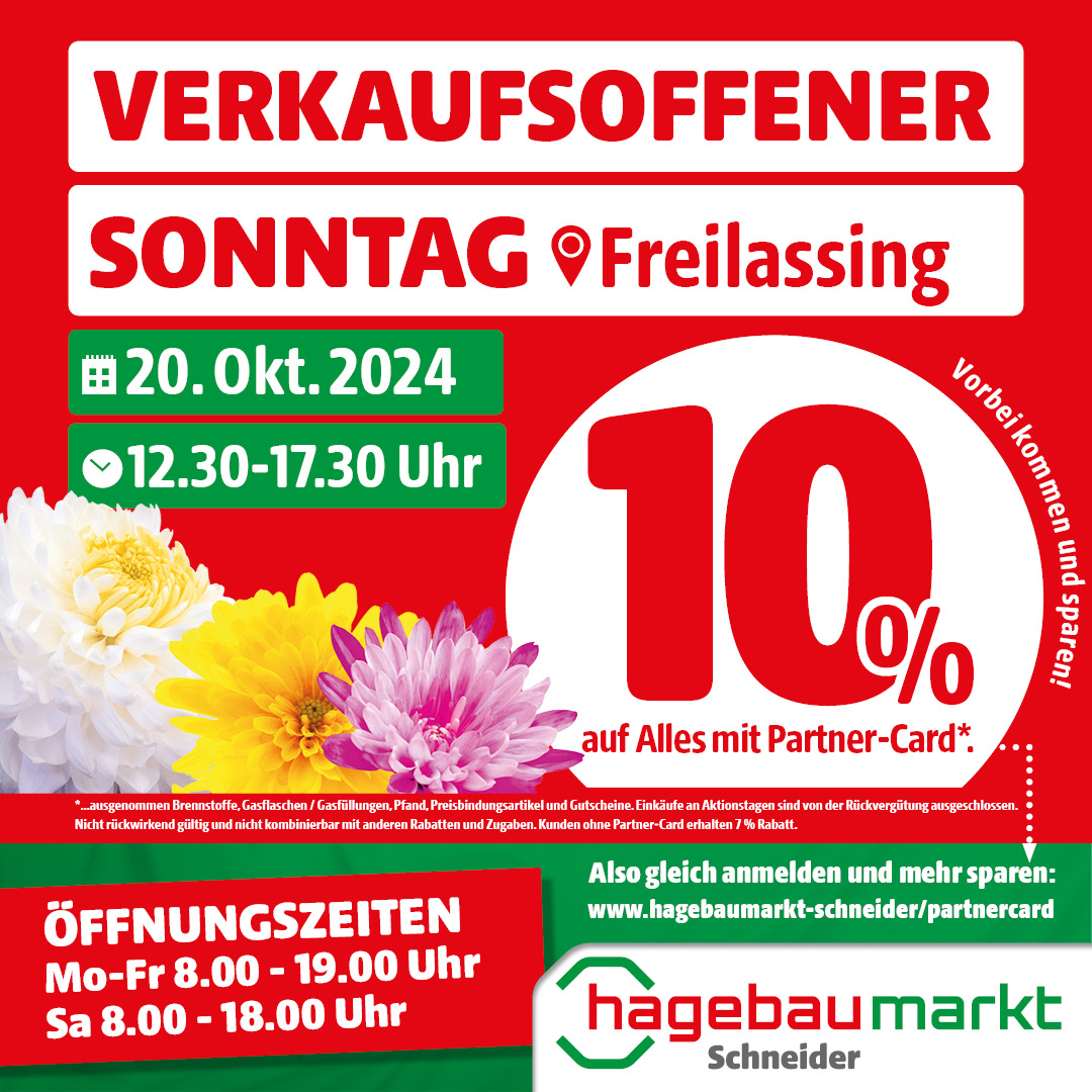 Verkaufsoffener Sonntag in Freilassing am 20. Oktober 2024